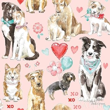 Posterazzi PDX53515LARGE Paws of Love Pattern IB Photo Print, 24 x 24, Multi