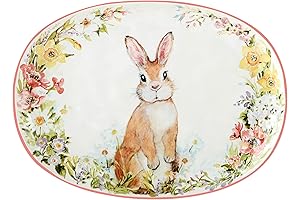 Certified International's Vibrant Easter Garden Oval Platter for Festive Celebrations