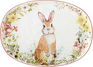 Certified International Easter Garden Oval Platter, 17