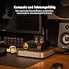 Fosi Audio MC331 Tubular Amplifier with DAC 2 Channel Home Stereo Audio Amplifier for HiFi Shelf Speakers / 3.5 mm Headphones Retro VU Meter Preamp with Bluetooth and USB / OPT / COAX / RCA