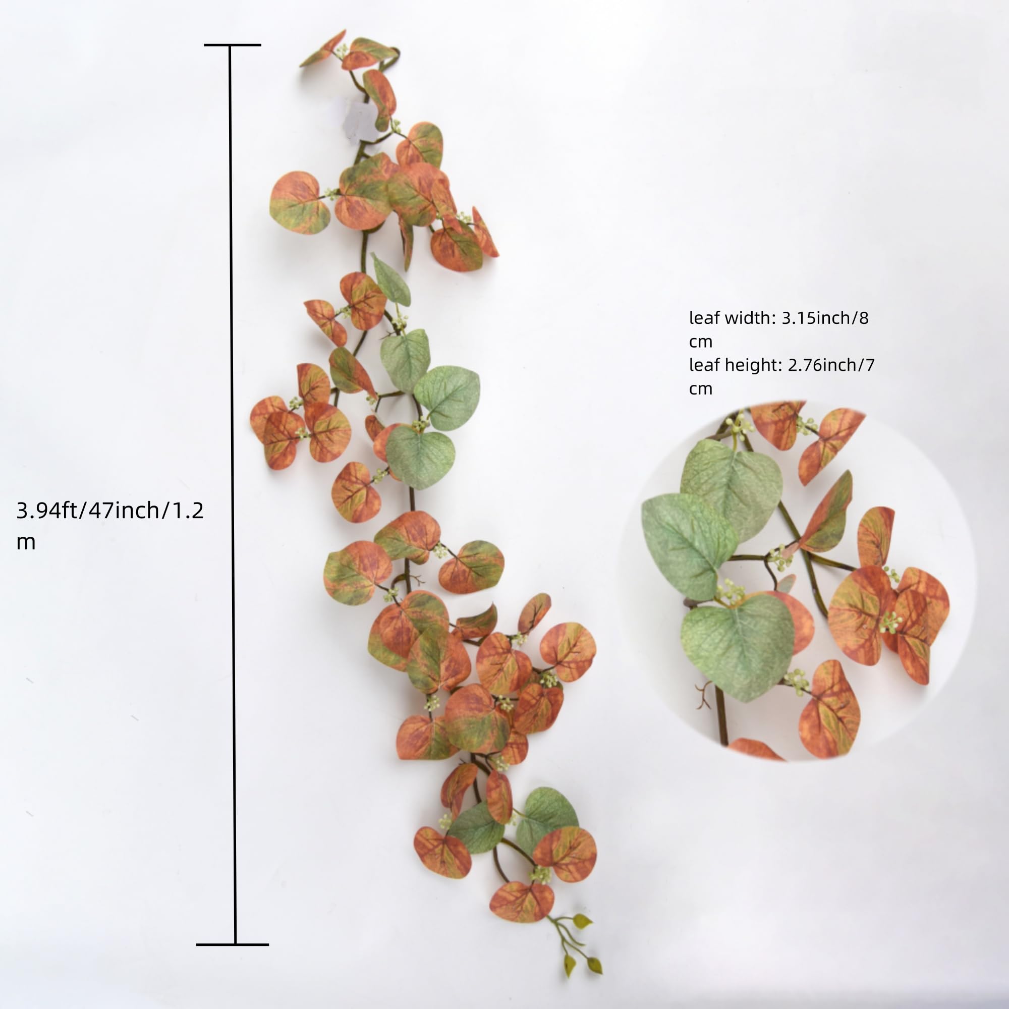 IPLNTS 3 Packs Artificial Eucalyptus Wreaths Autumn Fake Eucalyptus Greenery Vines are Suitable Hanging Plants Greenery Decoration for Dining Tables Fireplaces Wedding Parties and Garden Home Decor