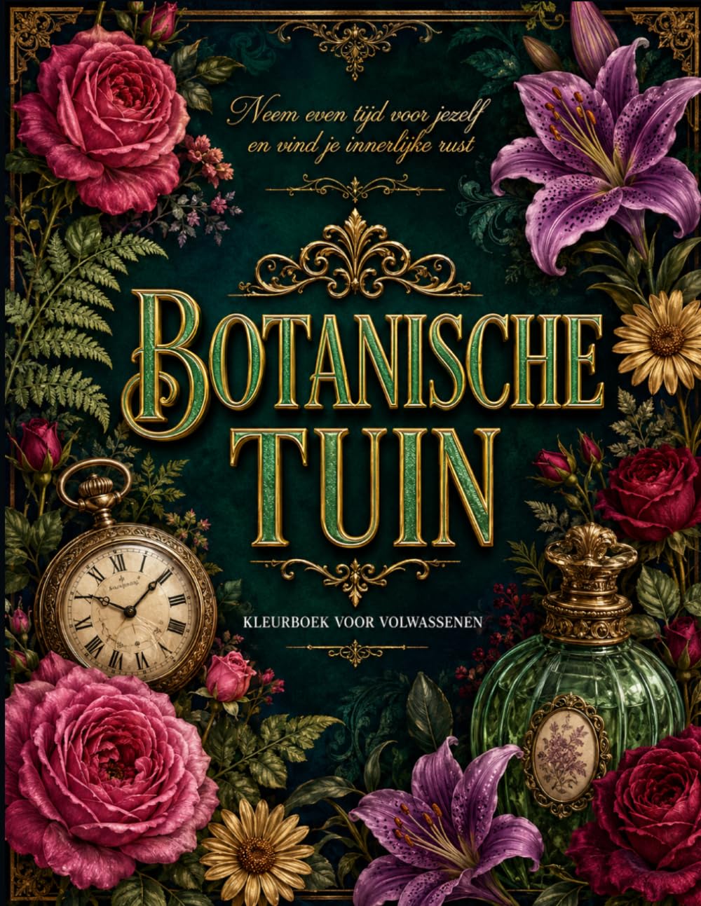 Botanische Tuin Kleurboek: Ontspannende patronen en vintage illustraties voor volwassenen