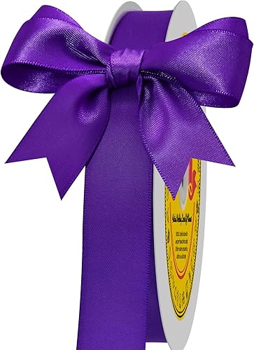 Miniatura 238 de Cinta de satén verde esmeralda de doble cara de 1-1/2 pulgadas x 50 yardas, cinta de poliéster verde esmeralda para envolver regalos, muy adecuada