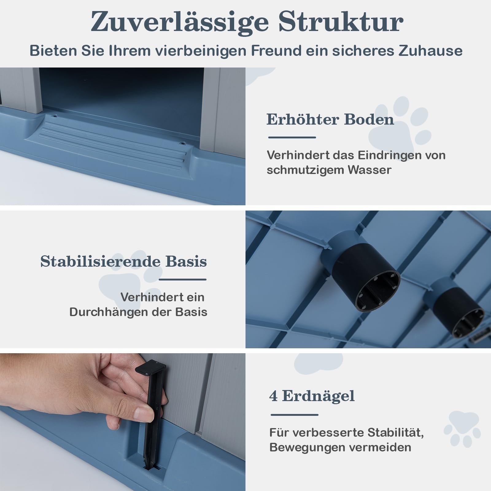 COSTWAY Domek dla psów do użytku na zewnątrz, odporny na warunki zimowe domek dla psów z polipropylenu, domek dla zwierząt domowych z wejściem, 2 oknami, podwyższonym dnem i skośnym dachem, dla małych