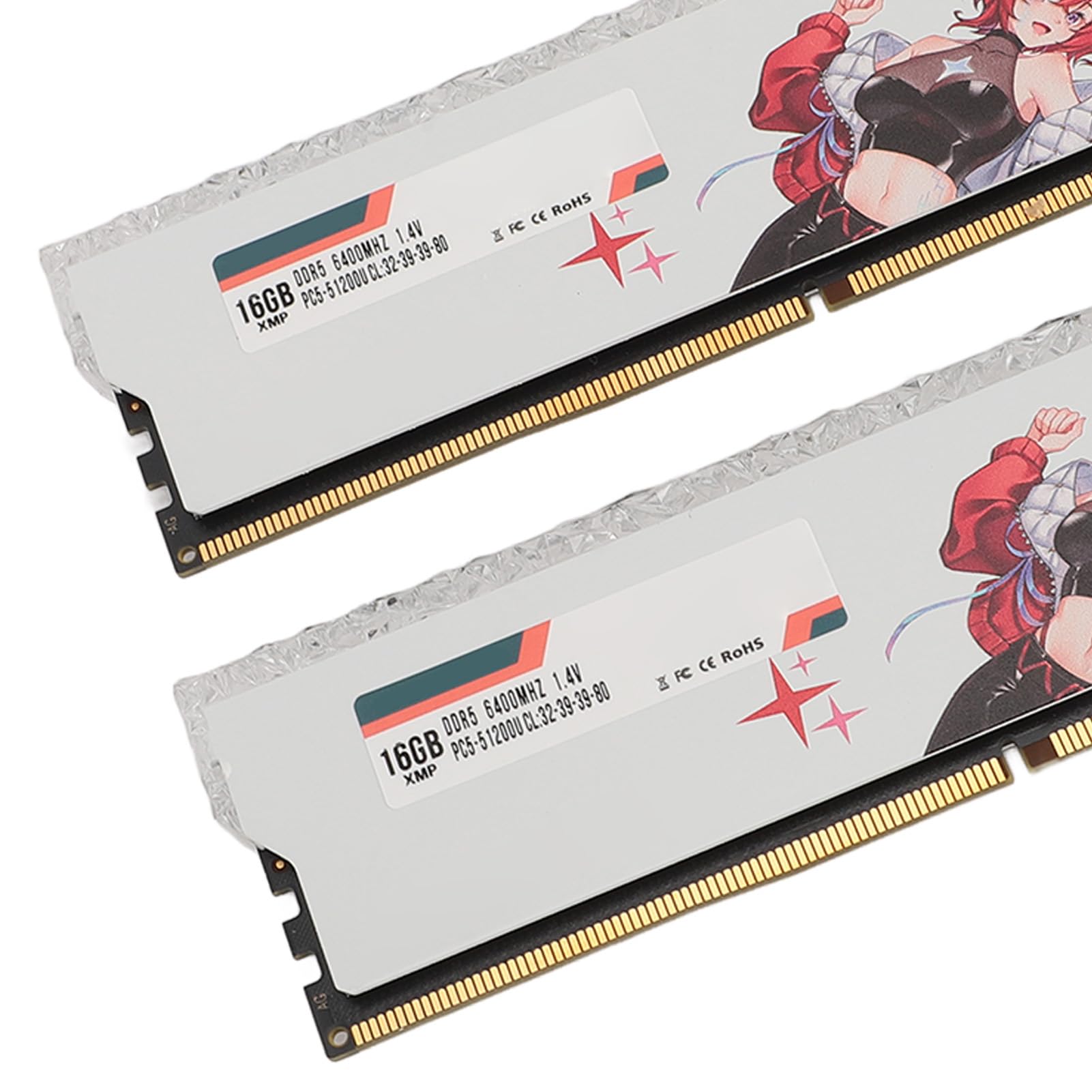 RGB DDR5 32GB Kit 2x16GB 6400MHz PC5-51200U CL32-39-39-80 Modulo di Memoria Desktop Ram con XMP3.0, Supporto EXPO (stile 1)