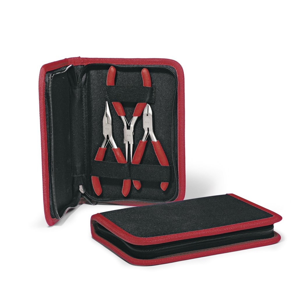 Rayher Hobby 8934500 Pinze Set con Il Caso, Set 3 pinze