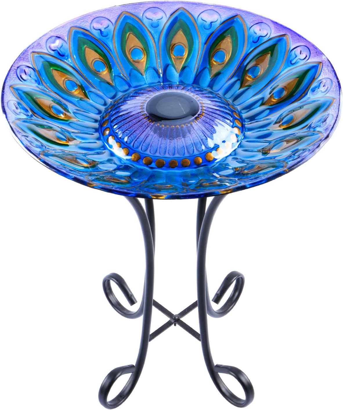 MUMTOP Bird BathOutdoor Glass Birdbath Bird Baths for Outdoors Hummingbird with