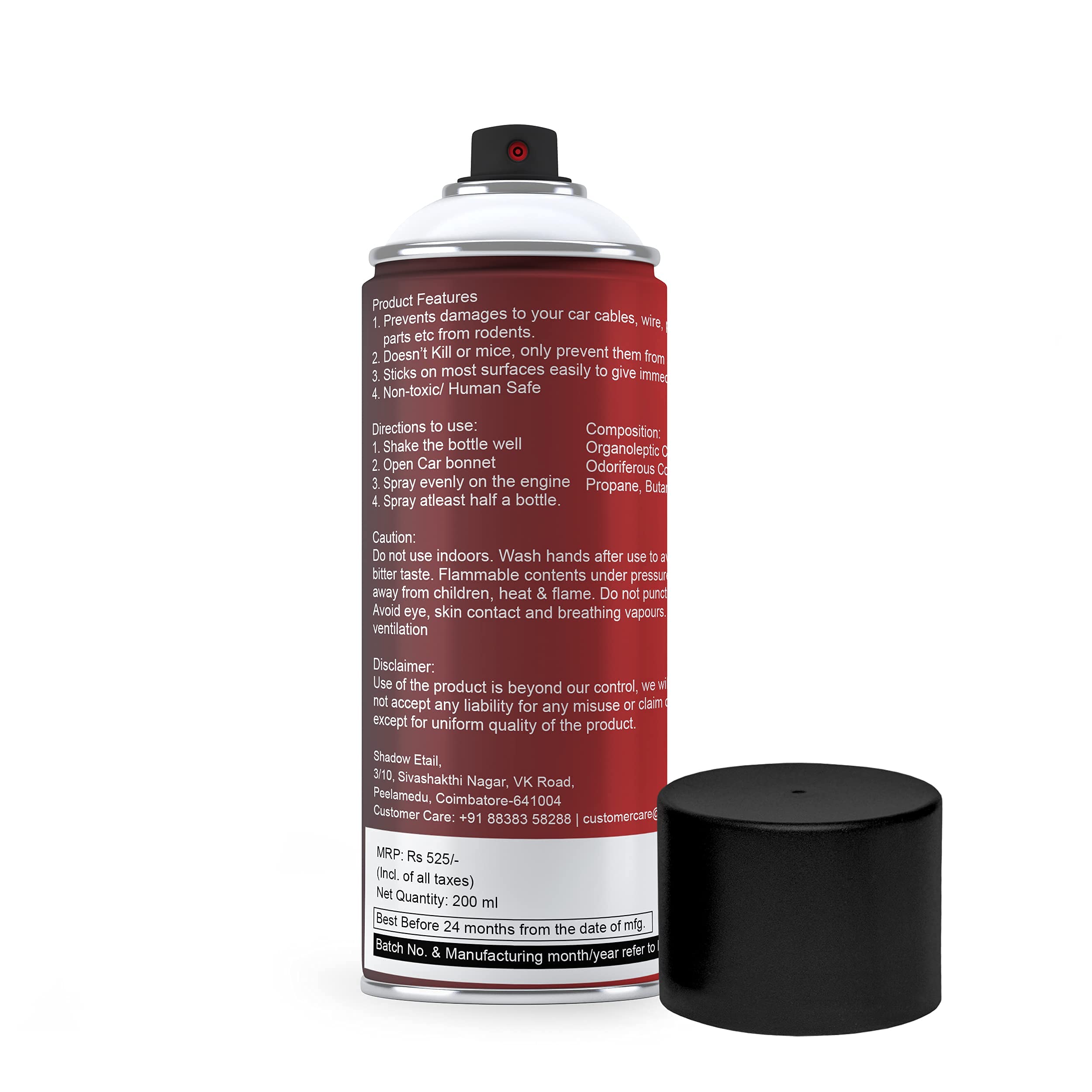 Shadow Securitronics Tom CAT No Entry Rat Repellent Spray for Cars