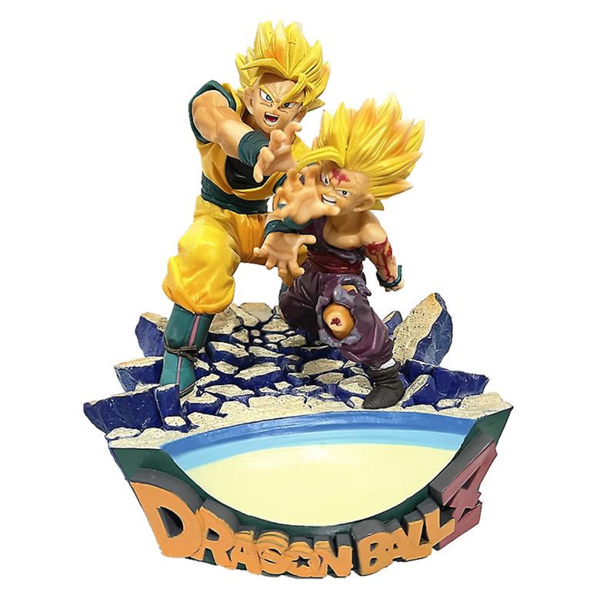 AUGEN DBZ Base Set of 2 Action Figure Limited Edition for Car Dashboard, Decoration, Cake, Office Desk & Study Table (17cm)(Pack of 2)