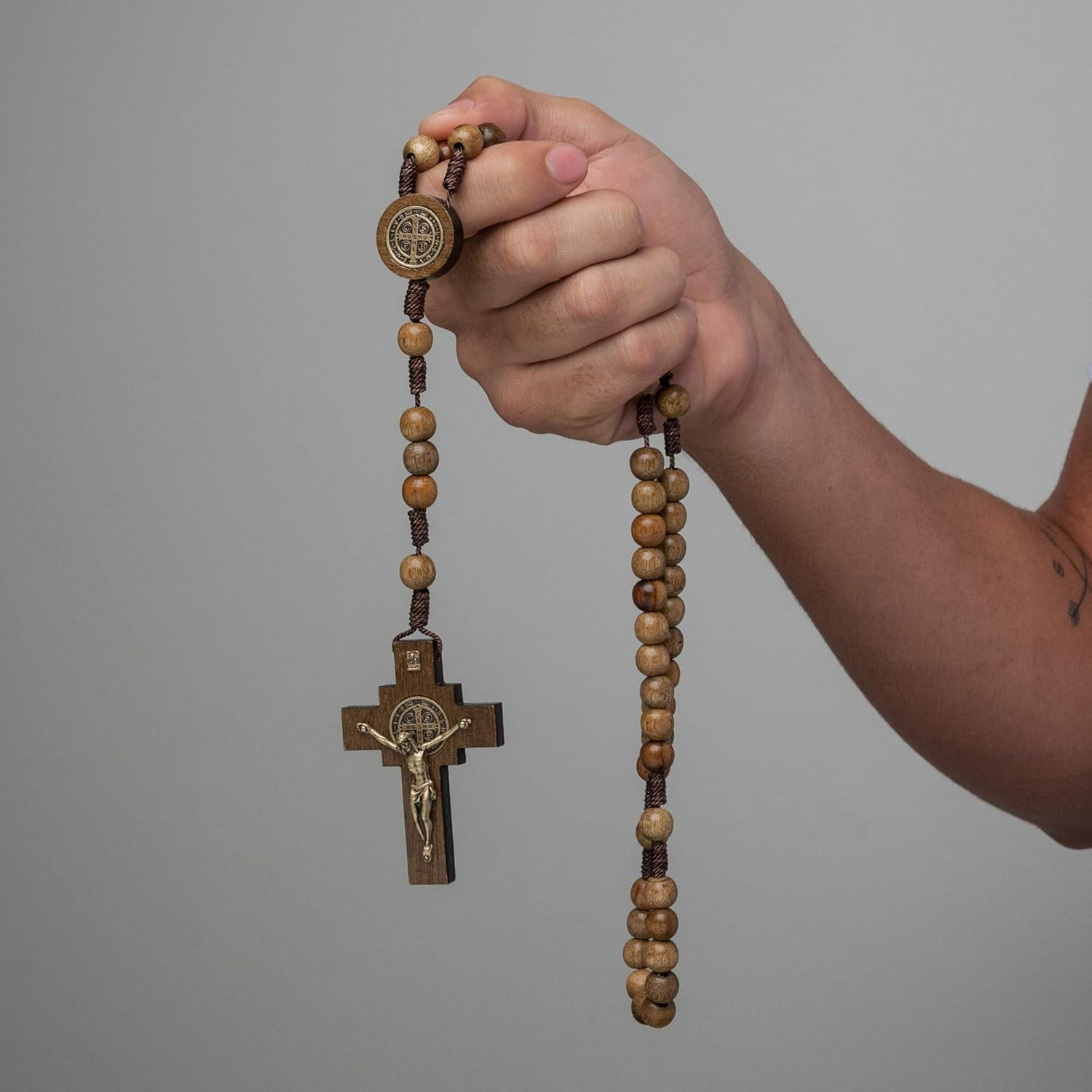 Intercession Mens St Bennedict Large Rosary - Image 9