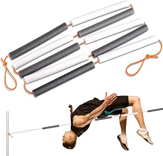Deekin High Jump Training Equipment High Jump Bungee Elastic Crossbar Foam Track and Field Jumping Crossbars for Beginners Men Women Track Field Equipment Training Accessories, 7.87 ft (Multi Colors)