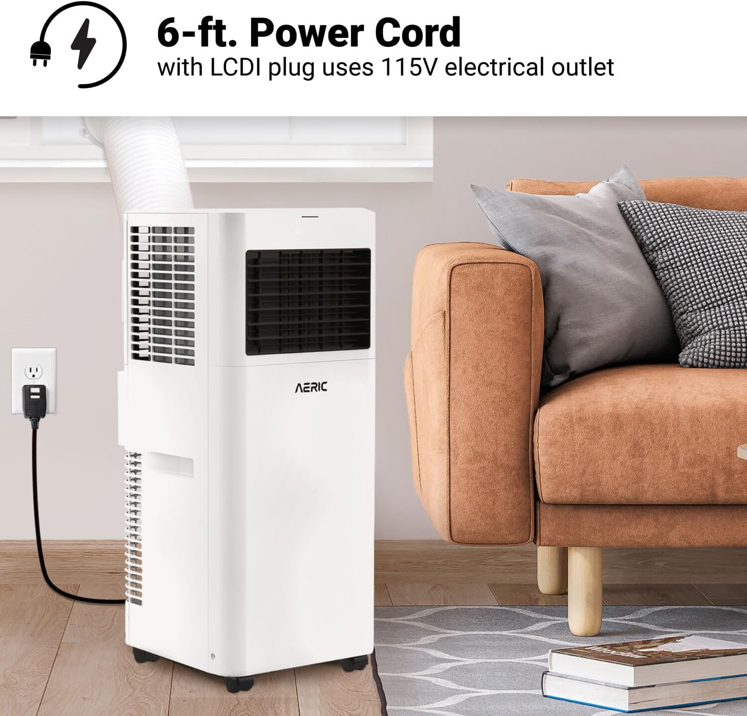 Aeric Portable AC plugged into a 115V outlet