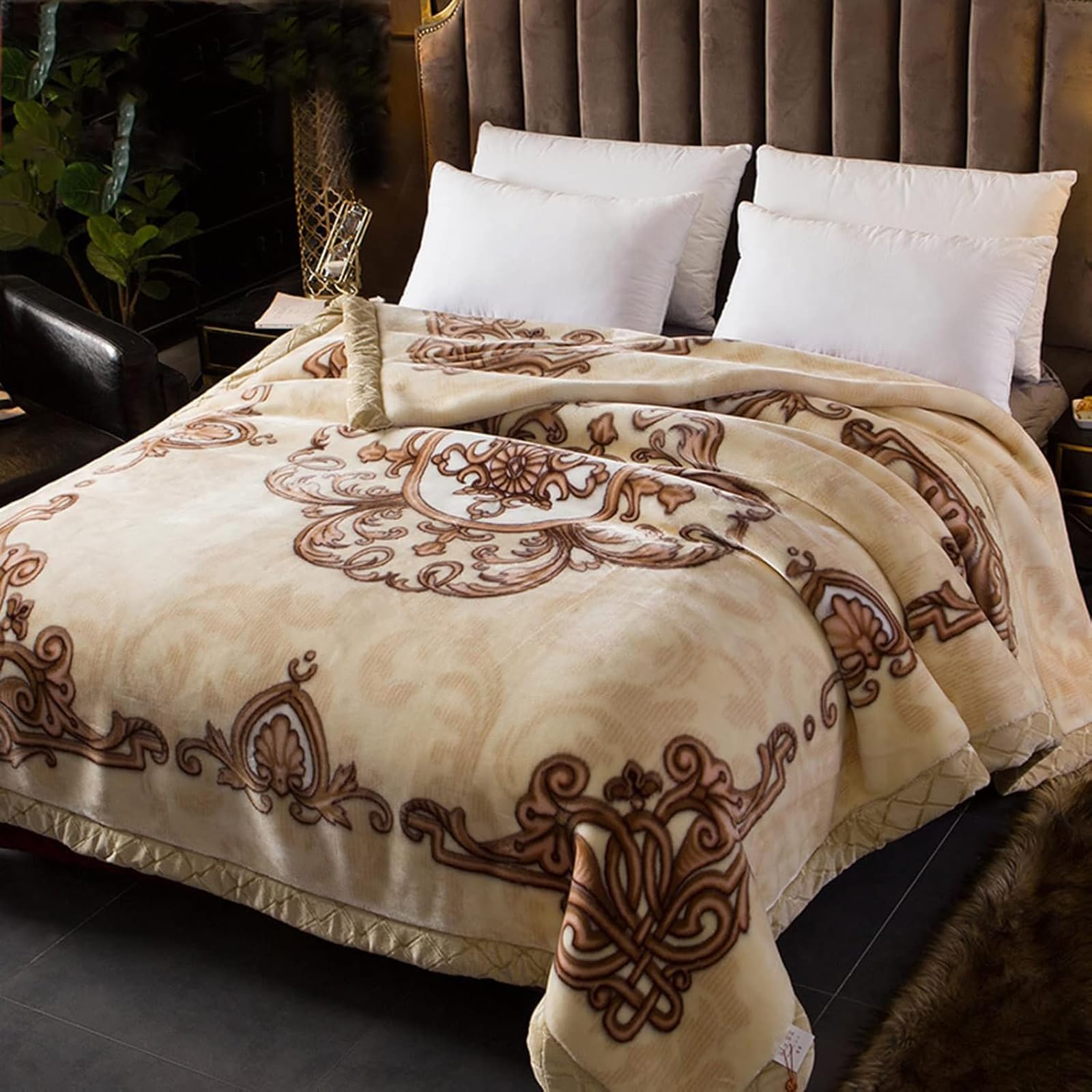 11 Lbs Heavy Korean Mink Blanket King Size - Silky Soft and Warm, 2 Ply Reversible Thick Winter Fleece ​Blanket- 85 x 95 inches