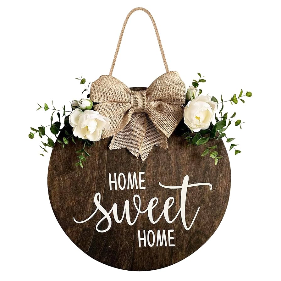 Amazon.com: Home Sweet Home Farmhouse Welcome Sign, Round