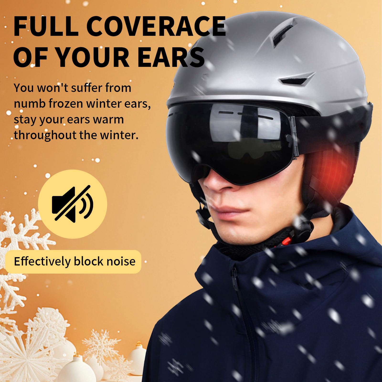 GUTERTOP 2 Paare Ohrenwärmer Fahrradhelm, Ohrenschützer Fahrrad, Ohrenschützer Wind, Weich an den Ohren und Nicht warm, Fahrtwind vom Ohr abhalten