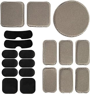 PAXLamb Universal Airsoft Helmet Pads 19pcs/Set Tactical Helmet Replacement EVA Foam Motorcycle Padding Kits Bicycle Bike Accessories Mats for Fast Mich CS ACH FMA USMC PASGT (Grey Memory Foam)