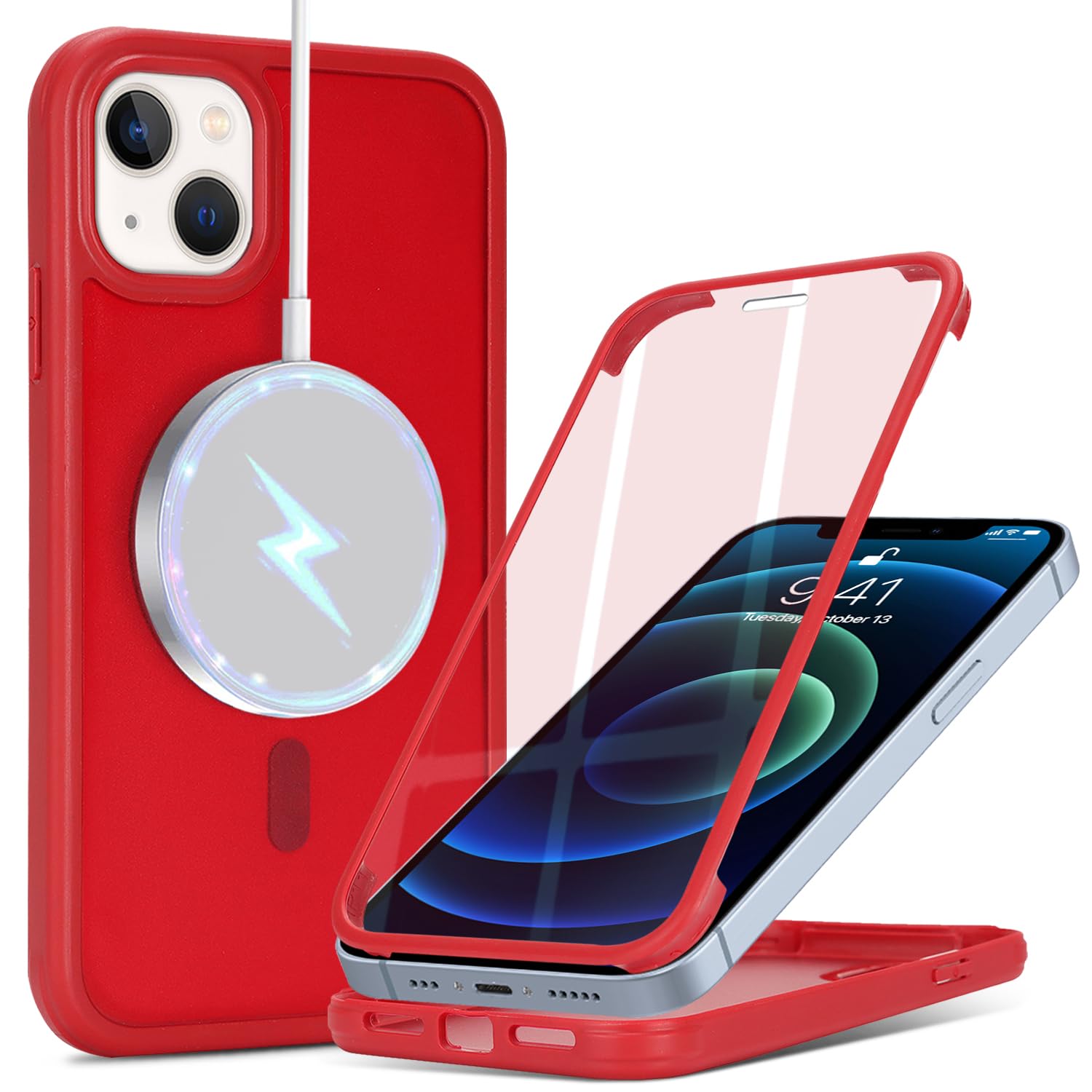 Amazon.co.jp: Lipvina iPhone 13 Mini用ケース！MagSafe対応！両面