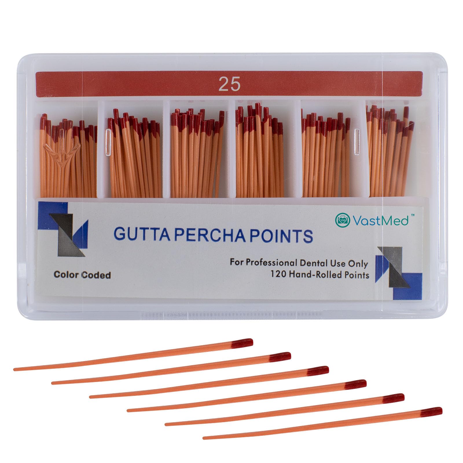 002 Dental Grade Gutta Percha Points #25 by VASTMED | Dental Endo Endodontic Special Taper
