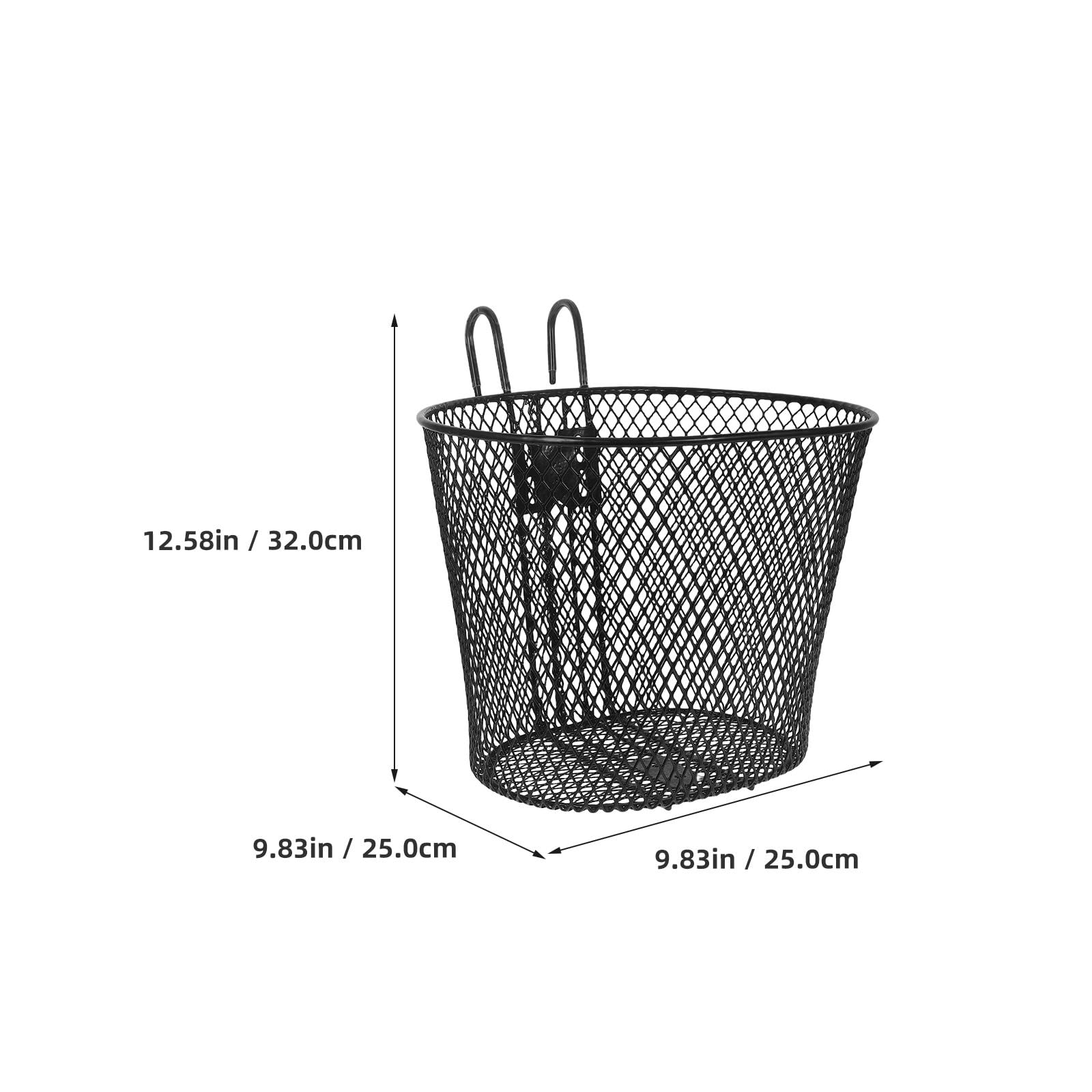 Angoily Robuster Fahrradkorb Vorne aus Eisen mit Haken Großer Metallkorb für Mountainbike und Kinderfahrrad Praktisches Fahrradzubehör für Lenker