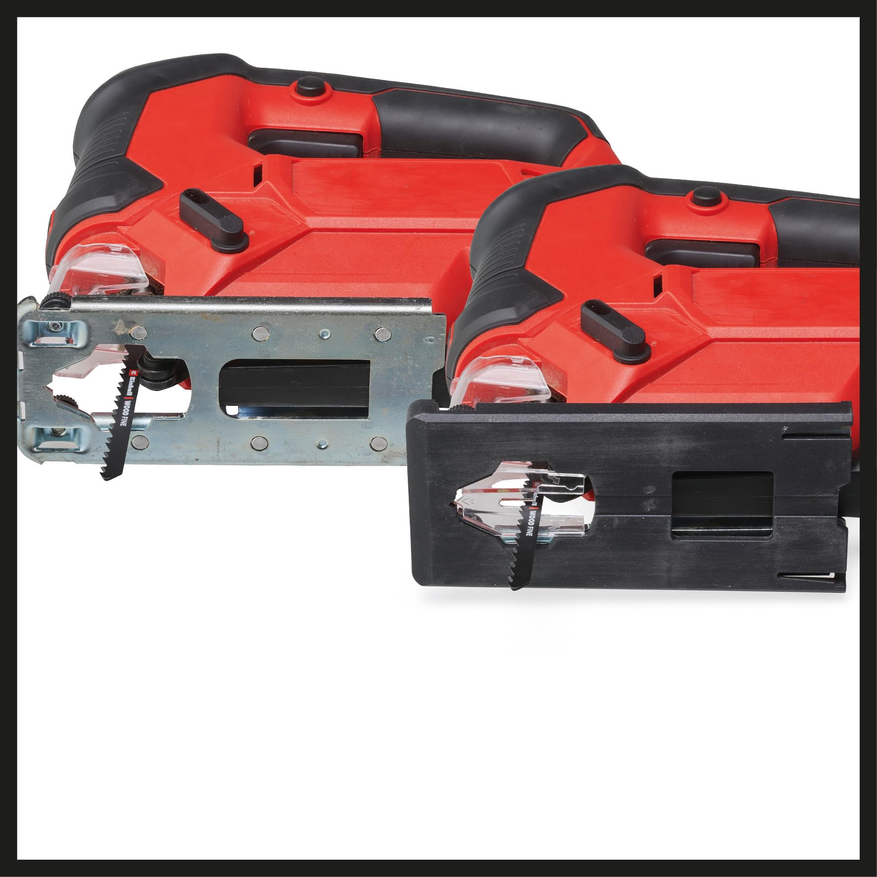 Einhell Sierra de calar TC-JS 90 (650 W, carrera de 22 mm, función de carrera de péndulo, profundidad de corte de 90 mm en madera, 10 mm en acero, corte biselado hasta 45°, incluye 1 hoja de sierra)