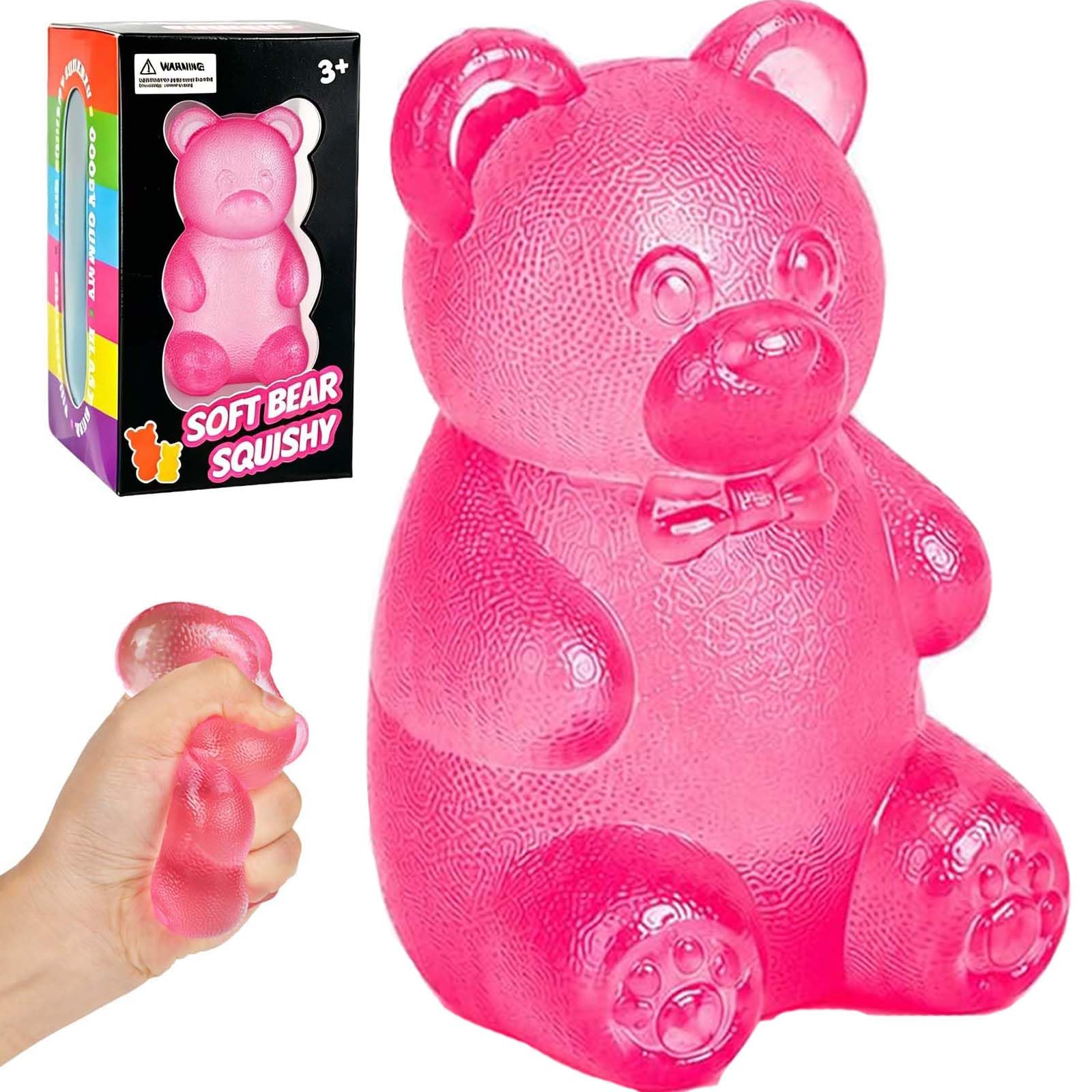 Gummy Bear Squishy Toys, Squishy Stress Balls Fidget Toys, Squeeze Squishies Slow Rising Sensory Ball Stress Anxiety Relief Toys for Adults Kids, Birthday Gifts Party Favors
