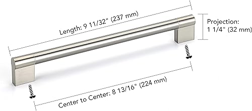 Miniatura 2 de Richelieu Hardware BP527224195 Avellino Collection, 8 1316 pulgadas, níquel cepillado