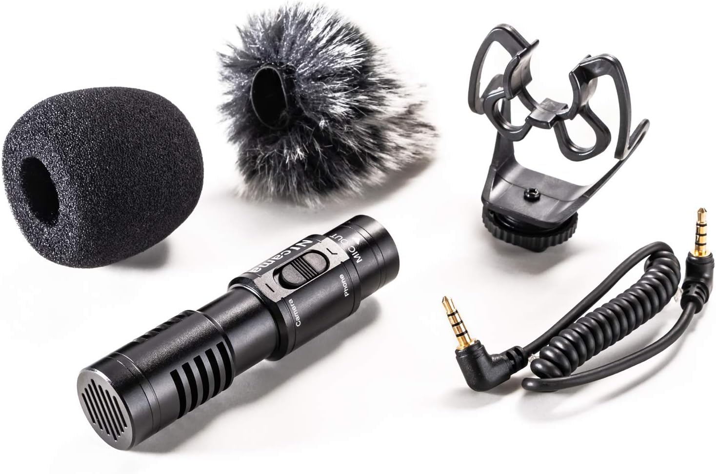 Nicama SGM8 Camera Shotgun Microphone, External Video Mic with Shock Mount 1 Windscreen Muff Compatible with iPhone Android Smartphones Vlogging Interview, DSLR Cameras Canon Nikon Sony Camcorders