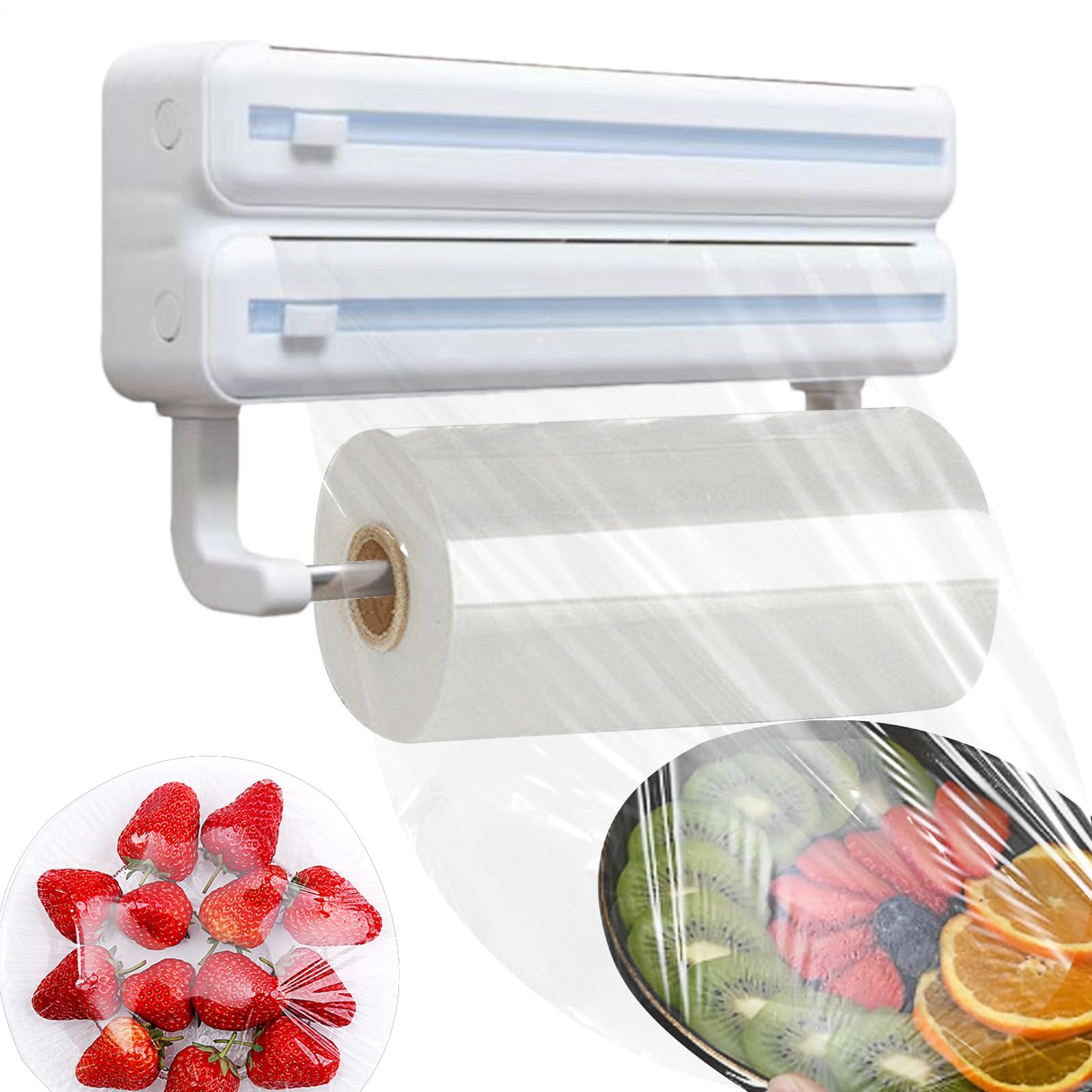 Dispensador de papel de aluminio rellenable y soporte de pared para cortes precisos