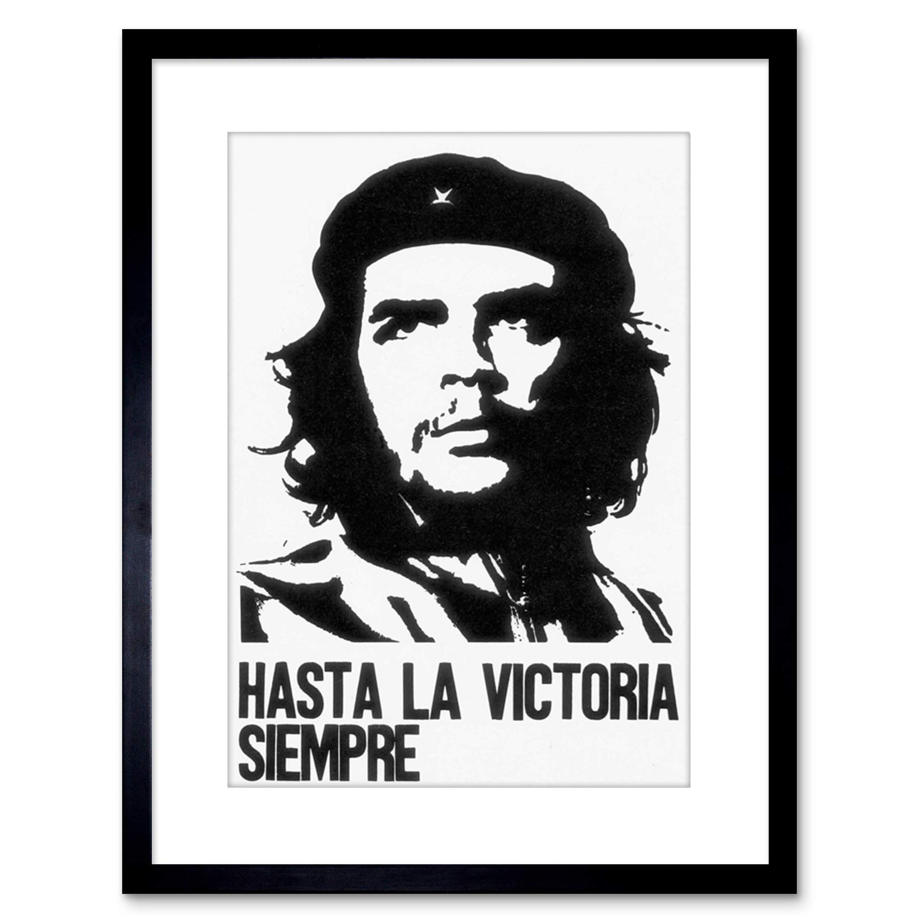 Wee Blue Coo Ad Cuba Che Guevara Icon Revolution Victory Framed Wall Art Print