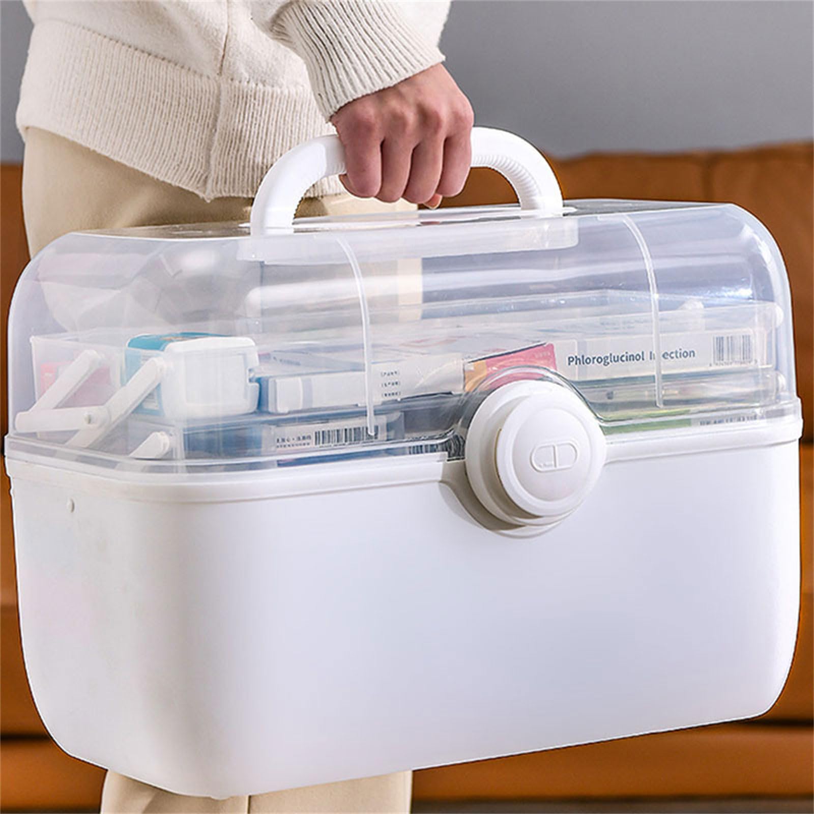 Kunststoff Medizin Aufbewahrungsbox, multifunktional, tragbar, für Familien, Notfall, für, Mädchen, Jungen, Organisationsbedarf, Medikamenten Aufbewahrungsbox