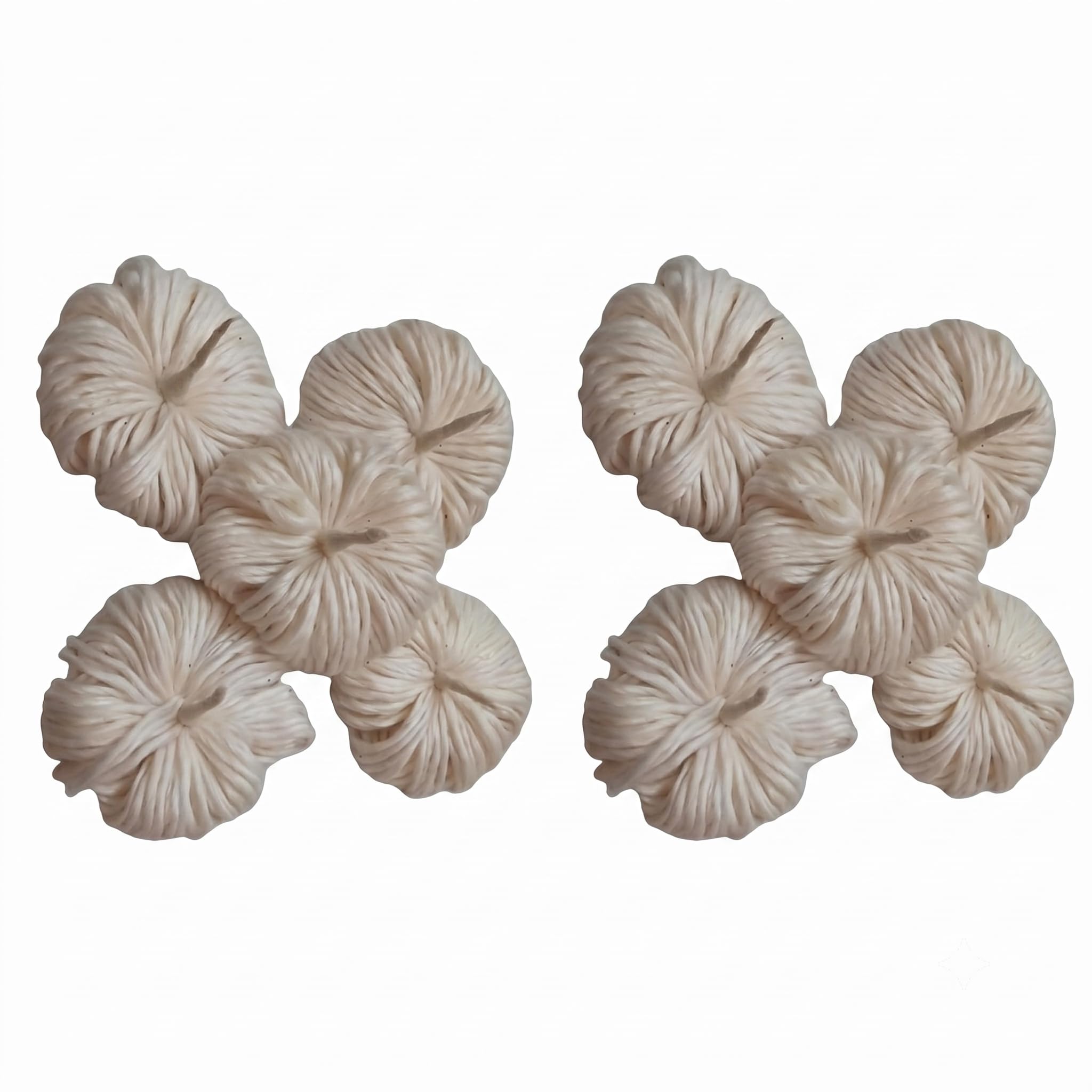 On Blow Cotton 365 Wicks | Flower Diya Batti for Pooja Aarti Off White | (Pack of 10) (Each Pack has 365 Cotton Puja Wicks)-picture-19