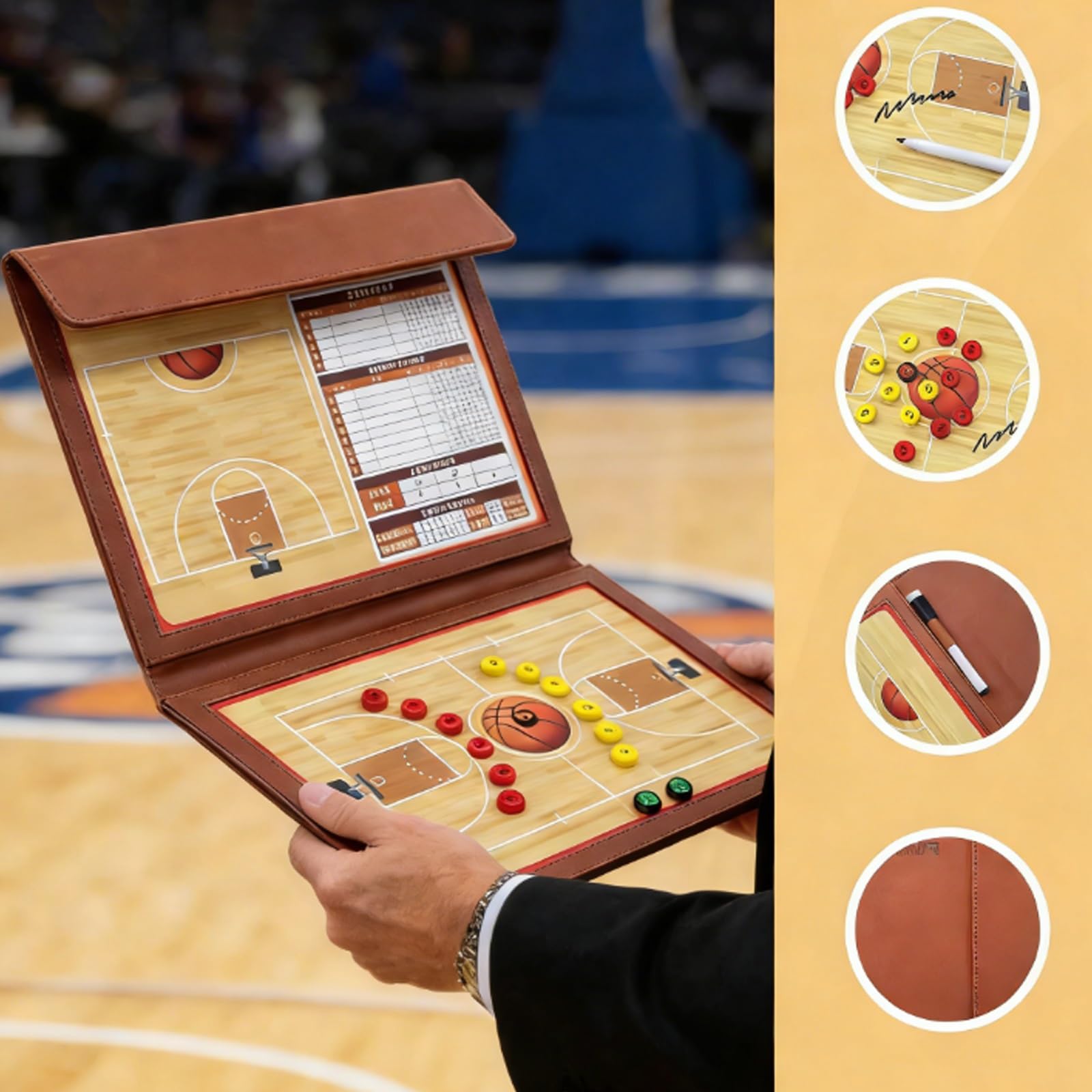Pizarra de Baloncesto para Entrenadores, Pizarra Magnética de Tácticas