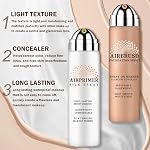 AIUEO Magic Minerals Airbrush Foundation Maquillage en spray Primer-02 Beige. Fondation pour les femmes âgées, couverture complète, maquillage sans défaut léger, hydratant