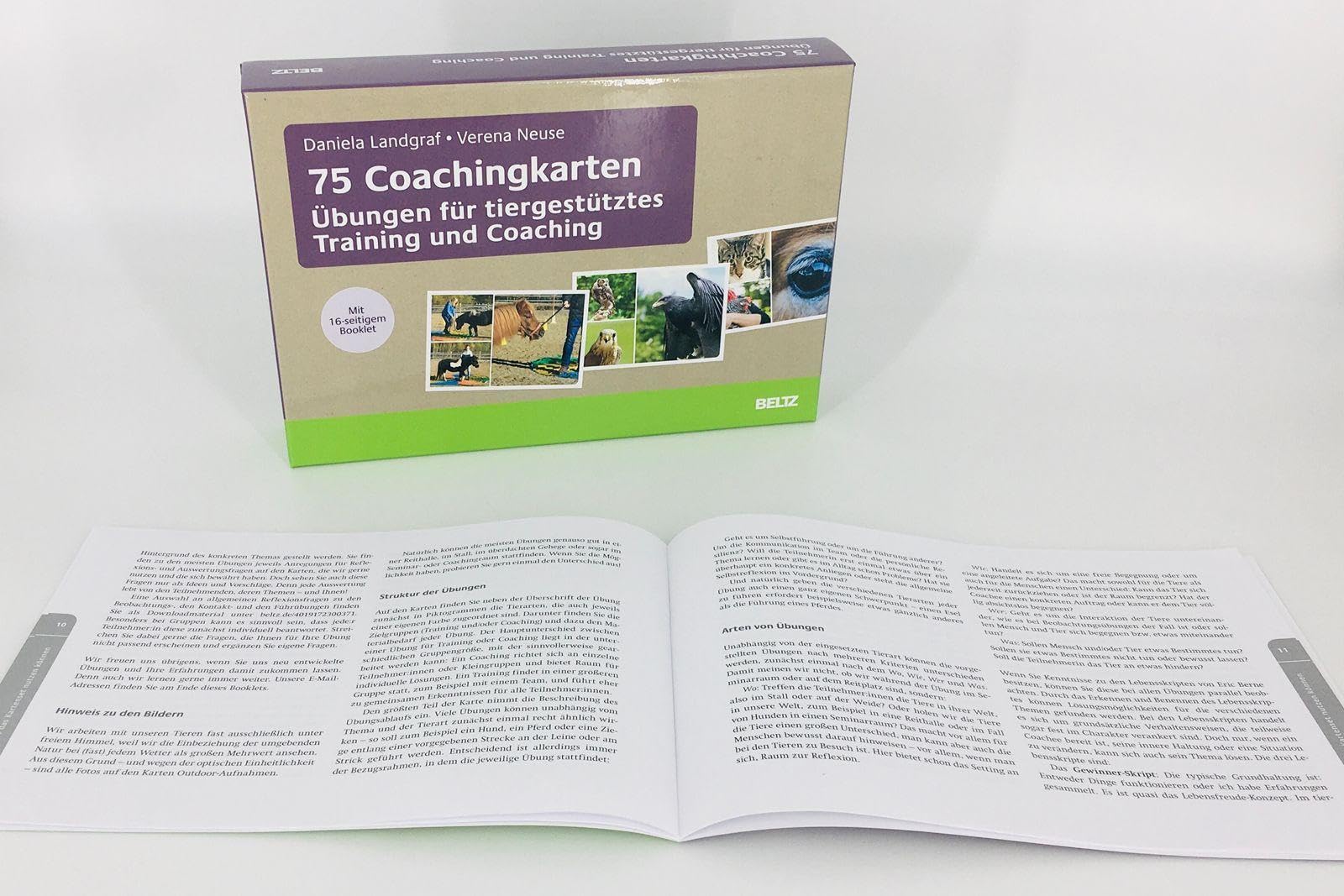 75 Coachingkarten Übungen für tiergestütztes Training und Coaching: Mit 16-seitigem Booklet