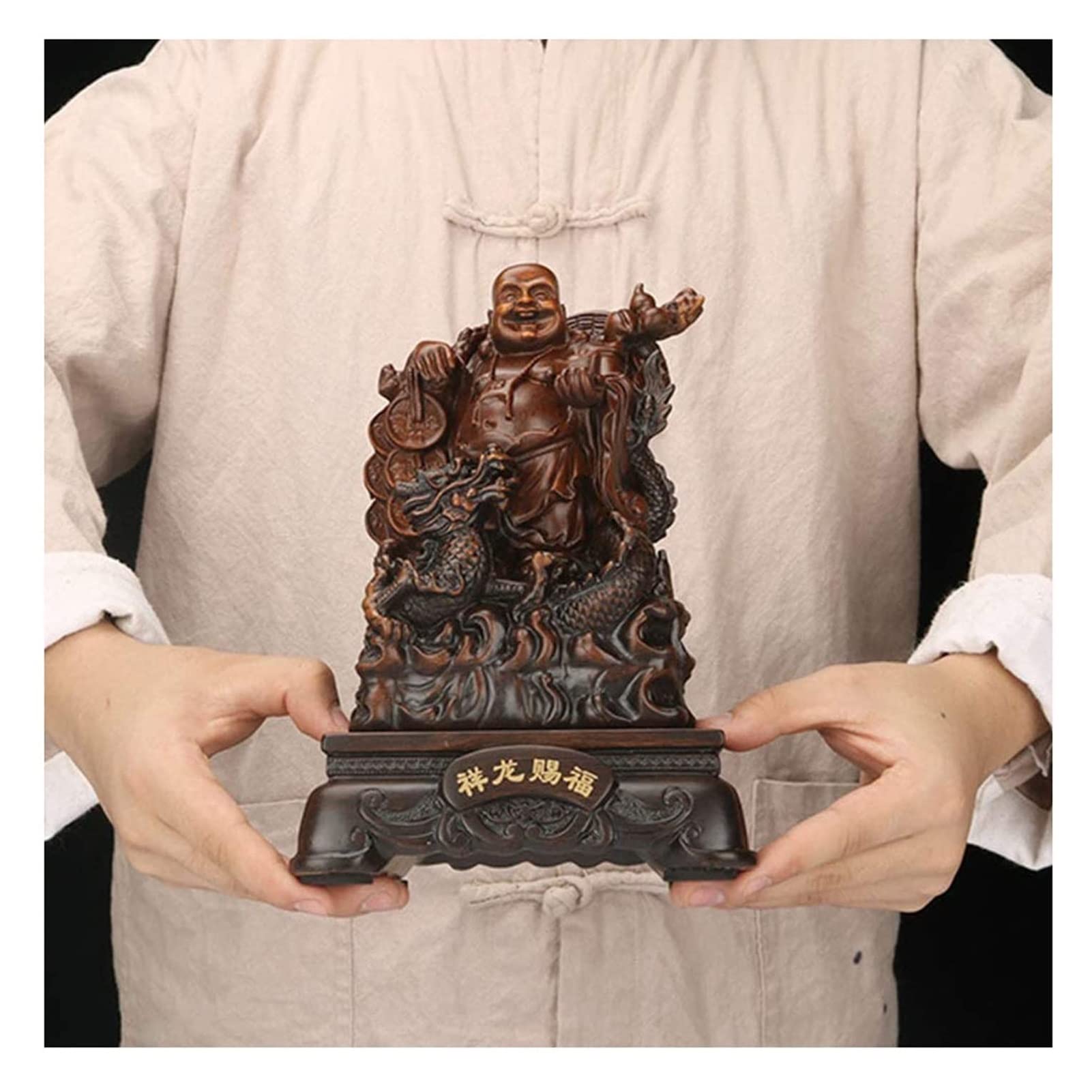 Do nauki grafika figurka dekoracyjne ozdoby rzeźby statuetka ozdoby figurka dekoracja domu Feng Shui ozdoby buddy do domu, śmiejący się figurki Buddy dekoracja domu biura błogosławieństwo