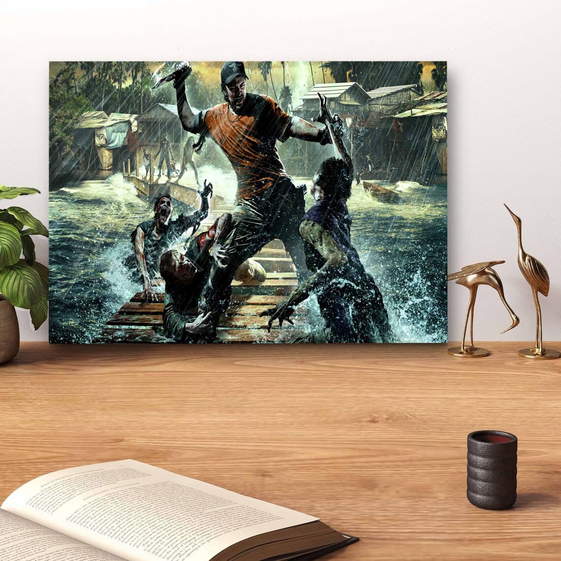 GADGETS WRAP Canvas Gallery Wrap Framed for Home Office Studio Living Room Decoration (14x11inch) - Dead Island J. Morgan
