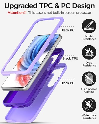 Miniatura 9 de AICase Funda para Samsung Galaxy S23 5G, con purpurina brillante, resistente protección contra caídas, a prueba de golpes, 3 capas, funda protectora
