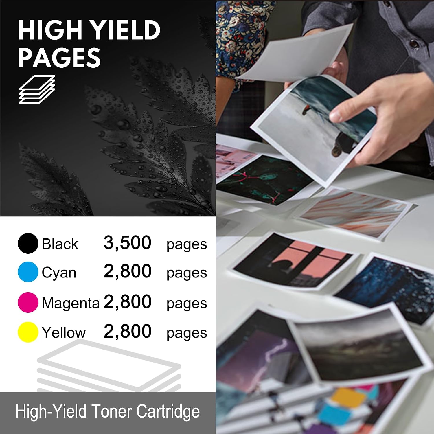 206X High Yield Toner Cartridges 4 Pack Set (Black Cyan Magenta Yellow) Replacement for HP 206X 206A Toner Works with Laser Jet MFP M283fdw M283cdw M283cdw M283 M282nw Pro M255dw M255nw M255 Printer