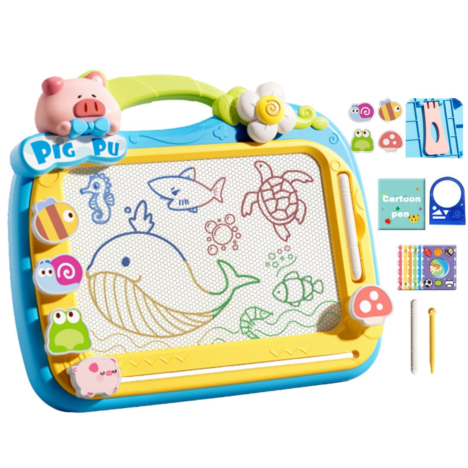 Tablero de Dibujo magnético para niños pequeños, Tablero magnético para garabatear - de Dibujo de Dibujos Animados - Juguetes educativos multifuncionales de Aprendizaje