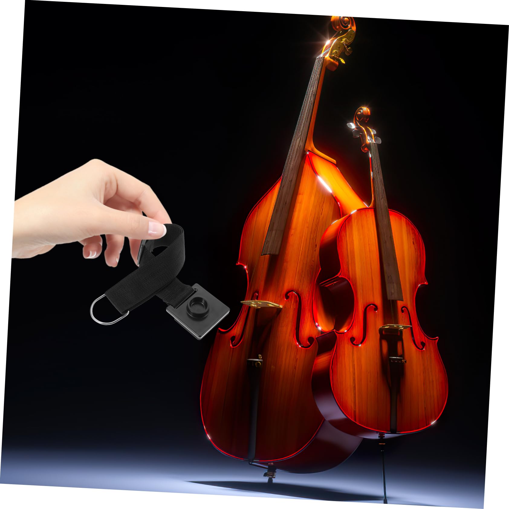 Tope Ajustable 40-70cm Antideslizante de Correa Negro para Violonchelo