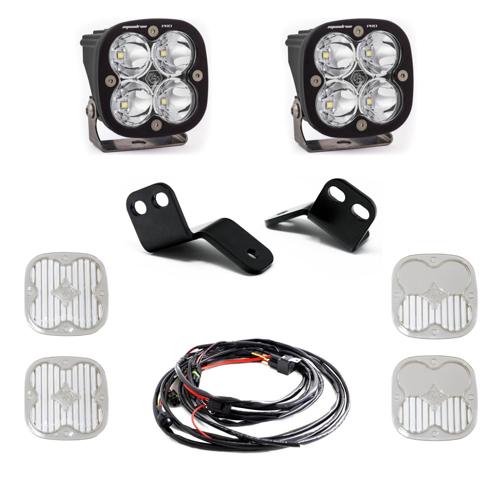 Baja Designs Squadron Pro LED A-Pillar Light Kit for Polaris RZR XP 1000; XP Turbo; Turbo S 2014-21 UTV (Spot; Clear)