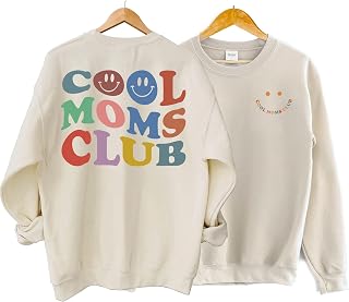 Cool Moms Club Sweatshirt - Cool Mom Sweater, Mama Sweatshirt for Women, Mom Club Sweater