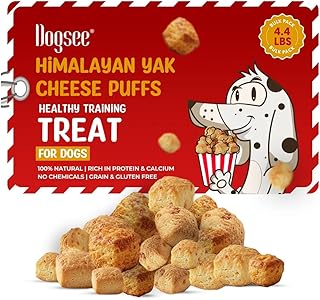 CHEW Puffies | 100% Natural Himalayan Yak Chews | Ideal Training Treats | Gluten-Free and Grain-Free Nutrition for Dogs of All Ages and Breeds - 4.4 lb