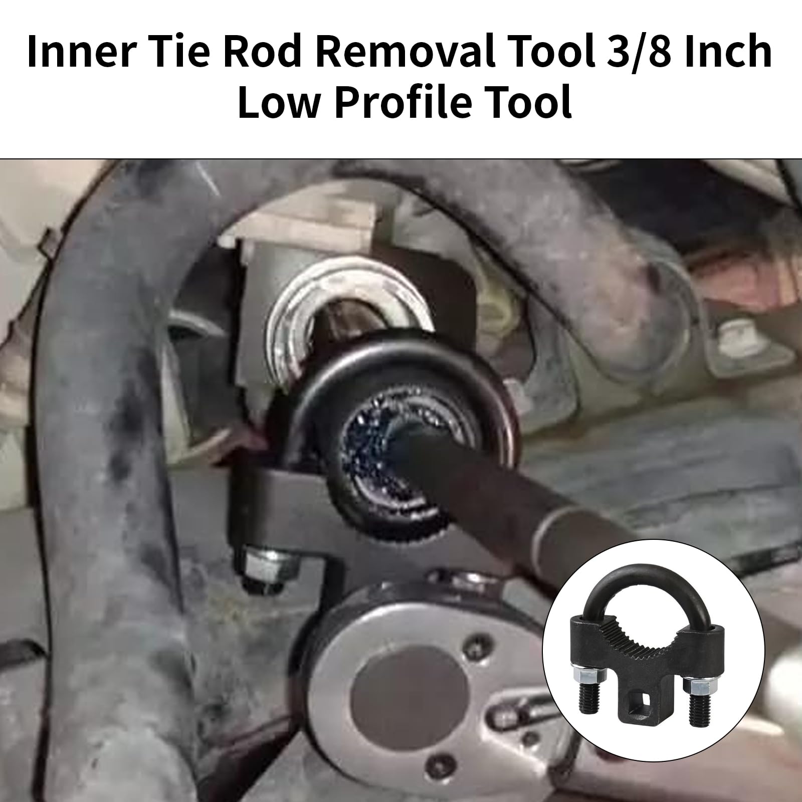 Crozgan Inner Tie Rod Removal Tool 3/8 Inch Low Profile Tool for 30-42mm with Non-Slip Teeth Universal Car Repair Teeth Mechanical Tie Rod Installation and Removal - Image 4