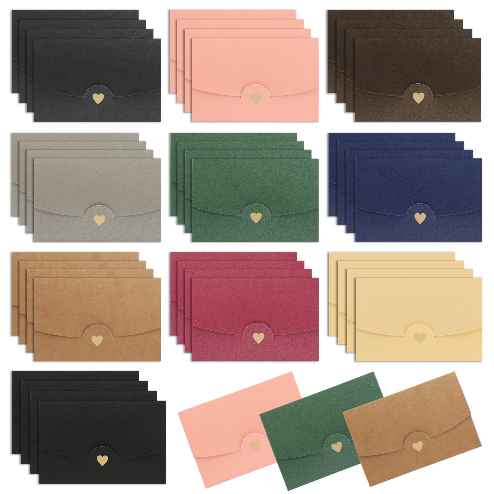 70 Buste Colorate 11,5x8,2 Cm - Per Biglietti, Inviti, Matrimoni E Compleanni, 14 Colori - Foto 9