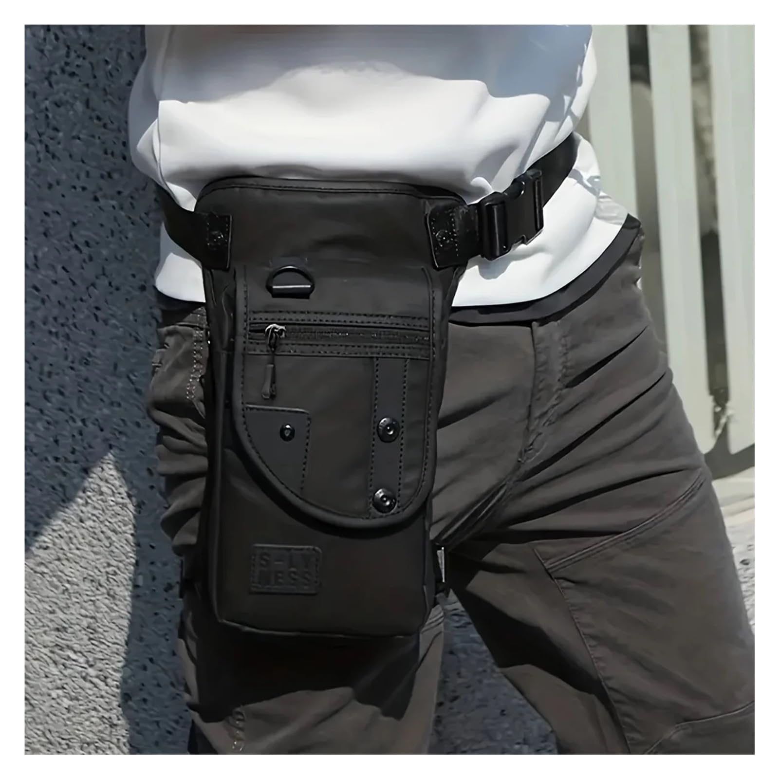 Wanderwanderung Pack für Männer Frauen, Saszetka biodrowa z opuszczaną nogą, wielofunkcyjna, podróżna, na zewnątrz, z paskiem na nogę