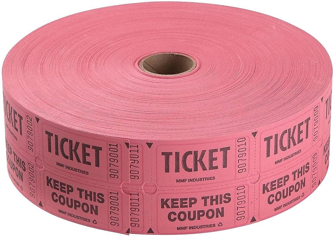Staples Double Ticket Roll, 2,000 Tickets – Numbered Raffle & Event Tickets for Fundraisers, Games & Admissions