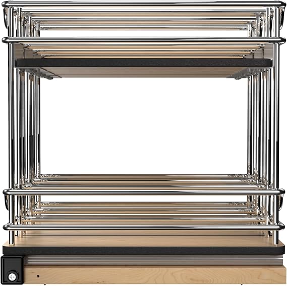 Rev-A-Shelf Narrow 9 W Pullout Triple Organizer for Cabinets