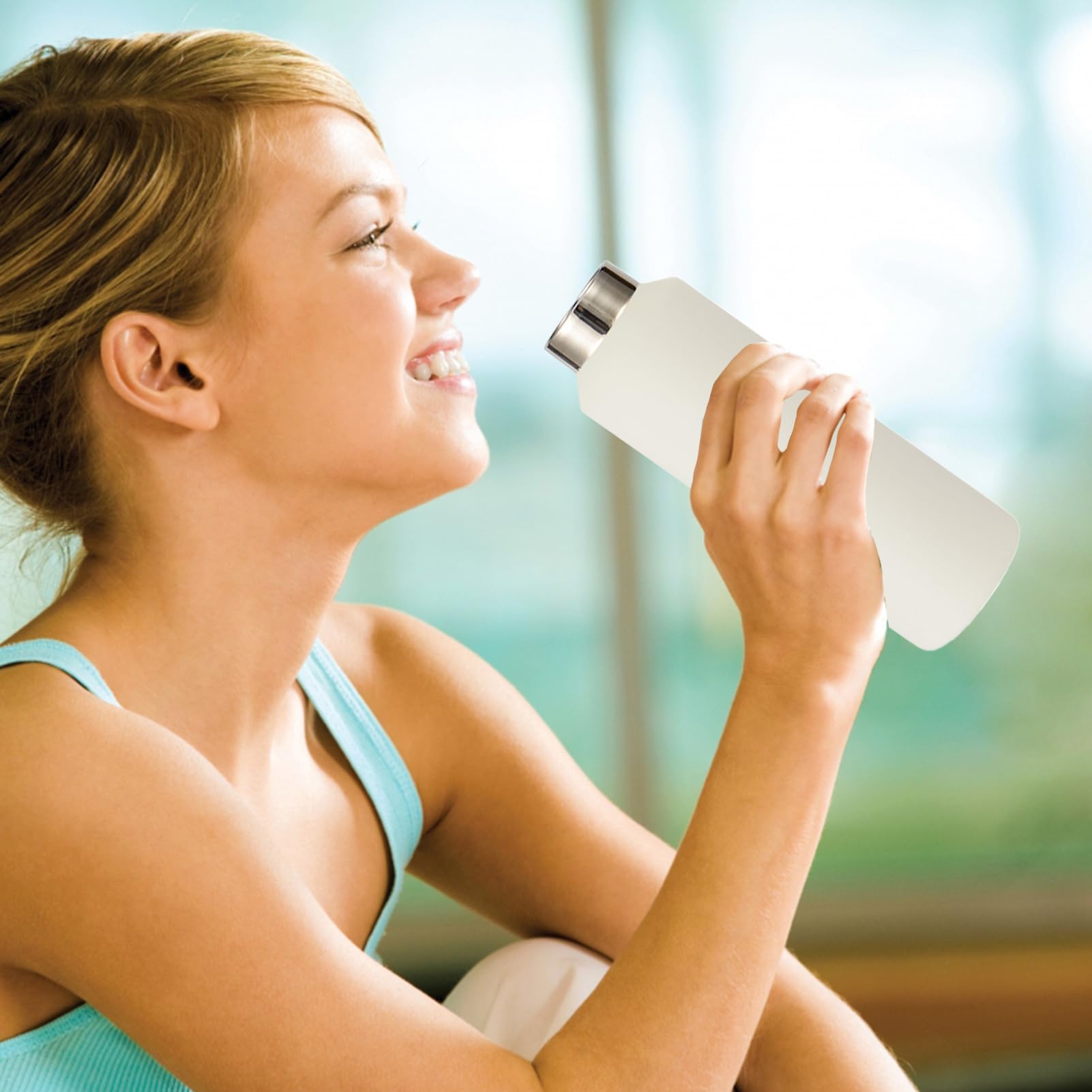 Borraccia in Metallo 600ml Acciaio Inossidabile con Apertura Facile | Borraccia Termica Isolata per Bevande per Sport Viaggio Ciclismo Escursionismo Ufficio Casa Palestra Tè Caffè Latte