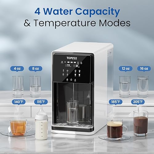 Miniatura 5 de Sistema de filtro de agua de ósmosis inversa para encimera UV, sistema de ósmosis inversa caliente, purificador de agua de 8 etapas, tanque de agua